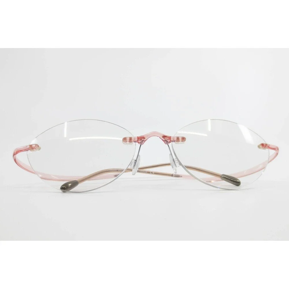 Silhouette SPX M 1960 700 6060 Pink Gold Rimless Oval Eyeglasses Frames 140mm